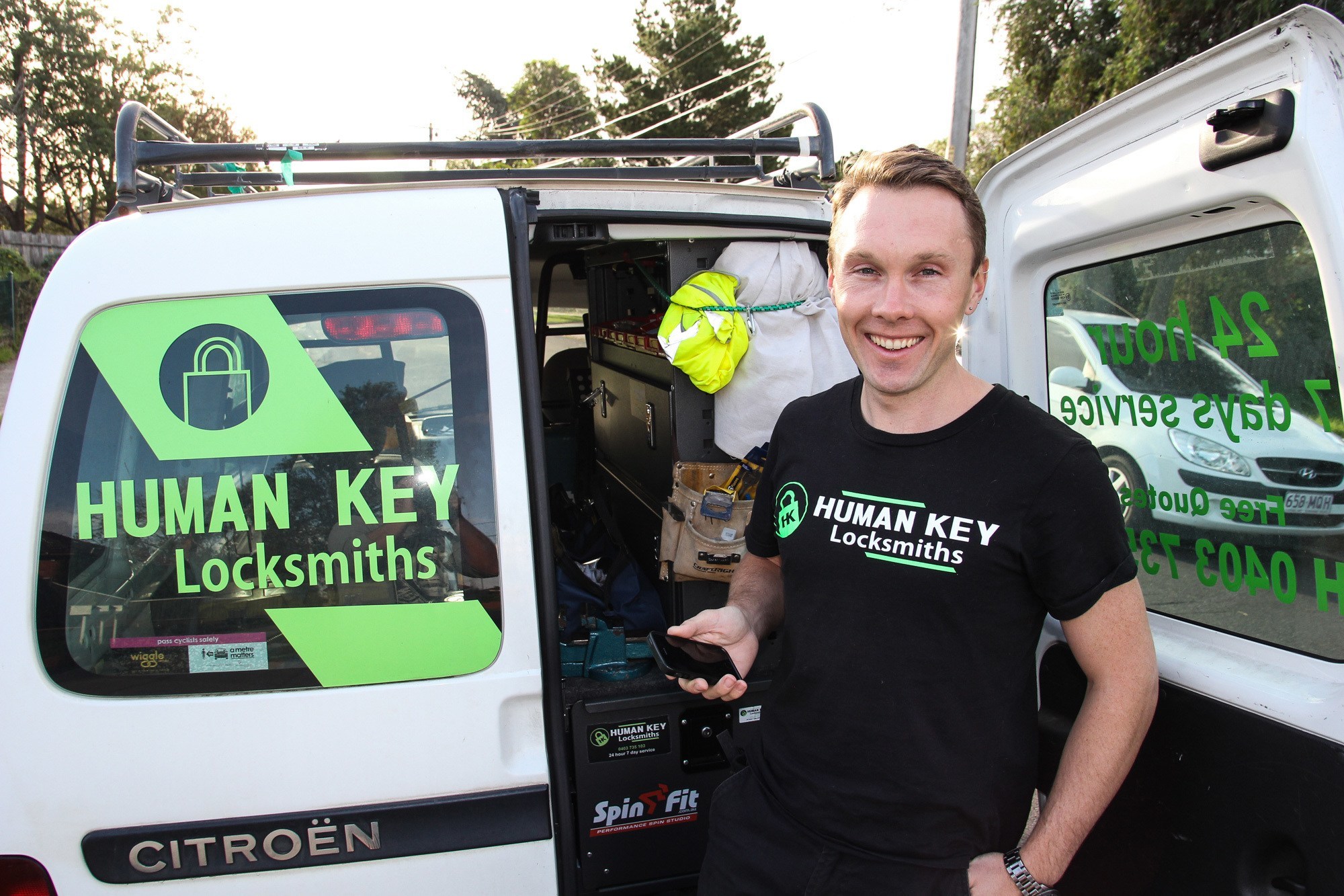 Human Key Locksmiths branded mobile locksmith van